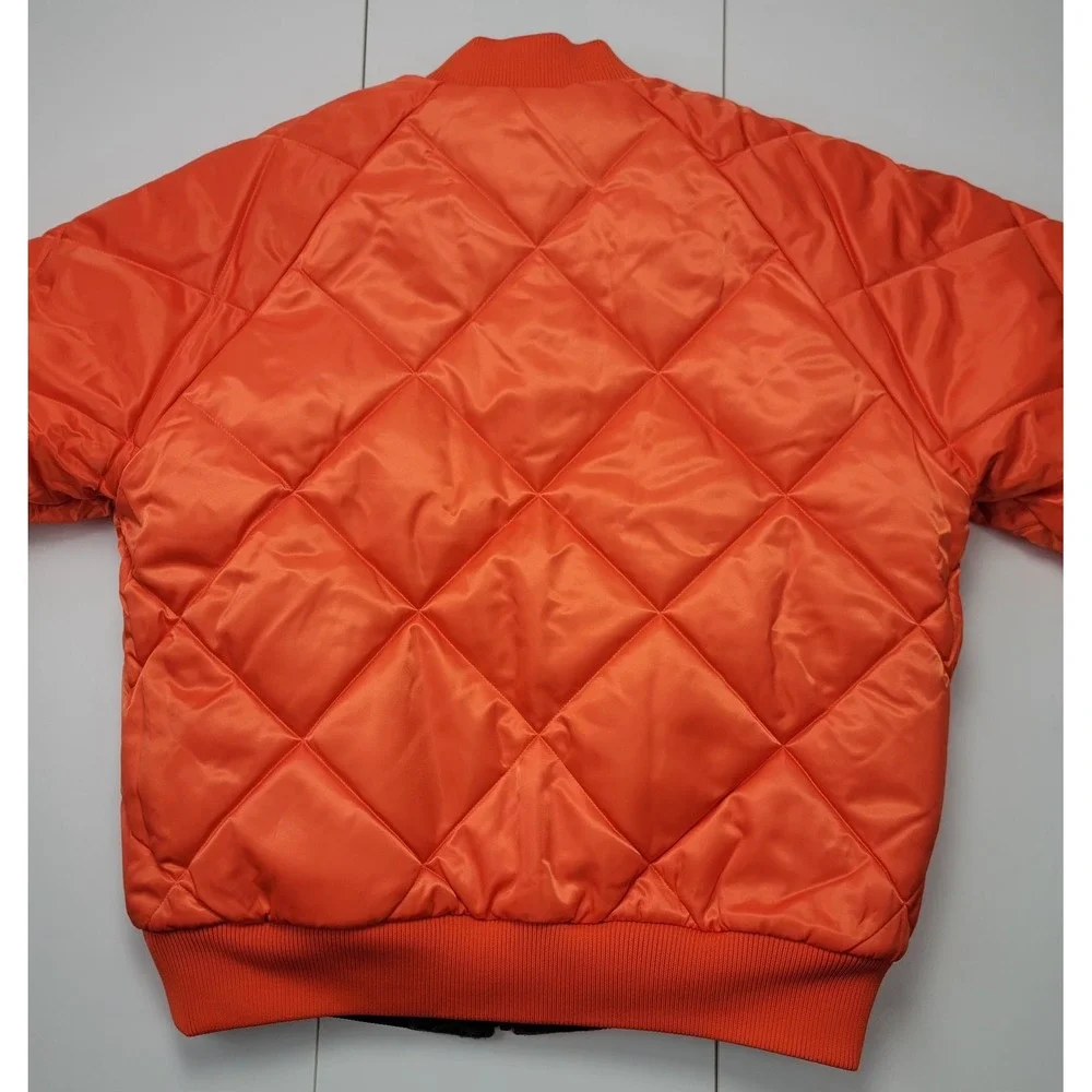 Adidas Originals Reversible Superstar Bomber Jacket Gray Orange Mens M KR7618